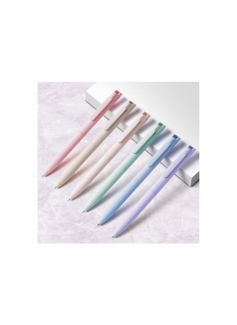 Y&D Colored Gel Pens, 6PCS Pastel Pens Ink Quick Dry & No Smear, Retractable Cute Pen Fine Point 0.5mm for Journaling, Aesthetic Smooth Writing Stationery School Supplies  - Image 2