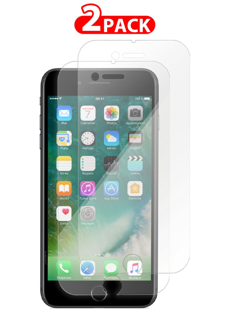 CATANES (For Apple iPhone 8 Plus) 2Packs,  Screen Protector Shockproof Anti Bubble Tempered Glass - Clear - Image 1