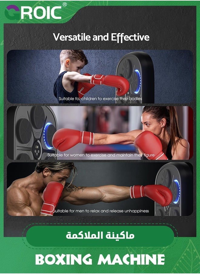 GROIC Intelligent Music Boxing Machine with USB Charging, 9 Exercise Modes and Boxing Gloves, Bluetooth Boxing Machine with Smart Display Screen,Home Workout Boxing Target Machine  - Image 4