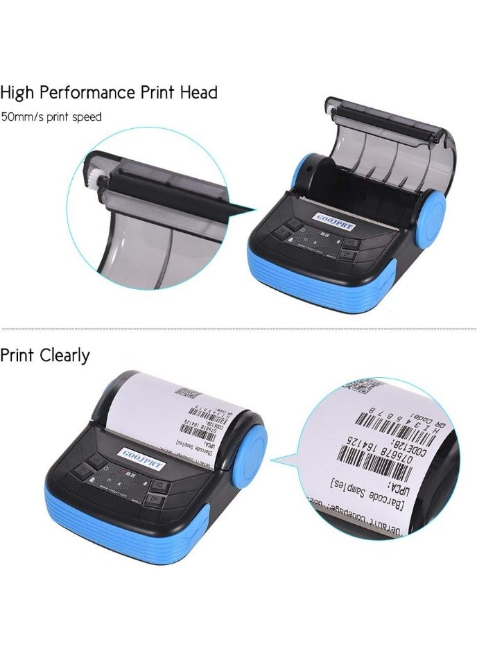 GOOJPRT MTP-3 80mm BT Thermal Printer Portable Lightweight for Supermarket Ticket Receipt Printing - Image 5