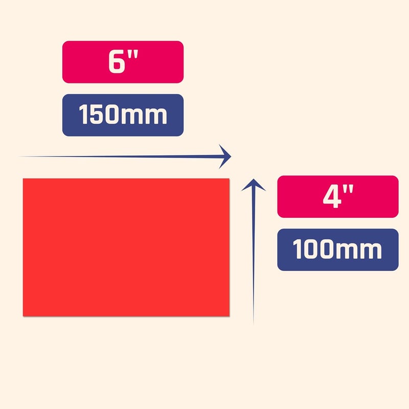 TownStix 100 Pieces  Large Moving Stickers for Boxes Colored Box Packing Labels Color Coded  6 x 4 inches 4 Assorted Colors - Image 2