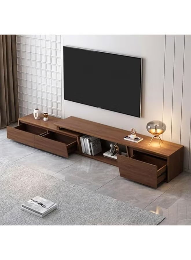مودرن هوم وحدة تلفزيون - وحدة تلفزيون خشبية عصرية بمقاس 260 سم لتخزين الوسائط - Image 2