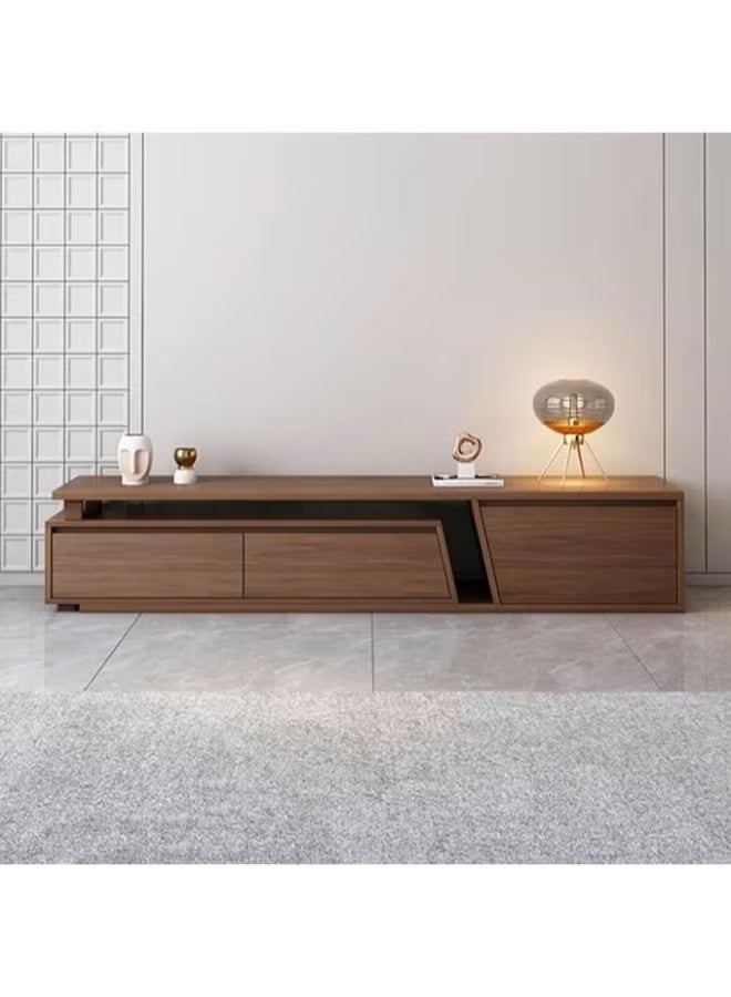 مودرن هوم وحدة تلفزيون - وحدة تلفزيون خشبية عصرية بمقاس 260 سم لتخزين الوسائط - Image 3