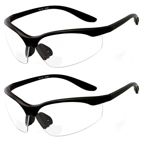 grinderPUNCH ANSI Z87 Bifocal Safety Reading Glasses Impact Resistant Magnifying Readers w/Diopter Bifocal Magnifying Glass +1.5 - Image 1