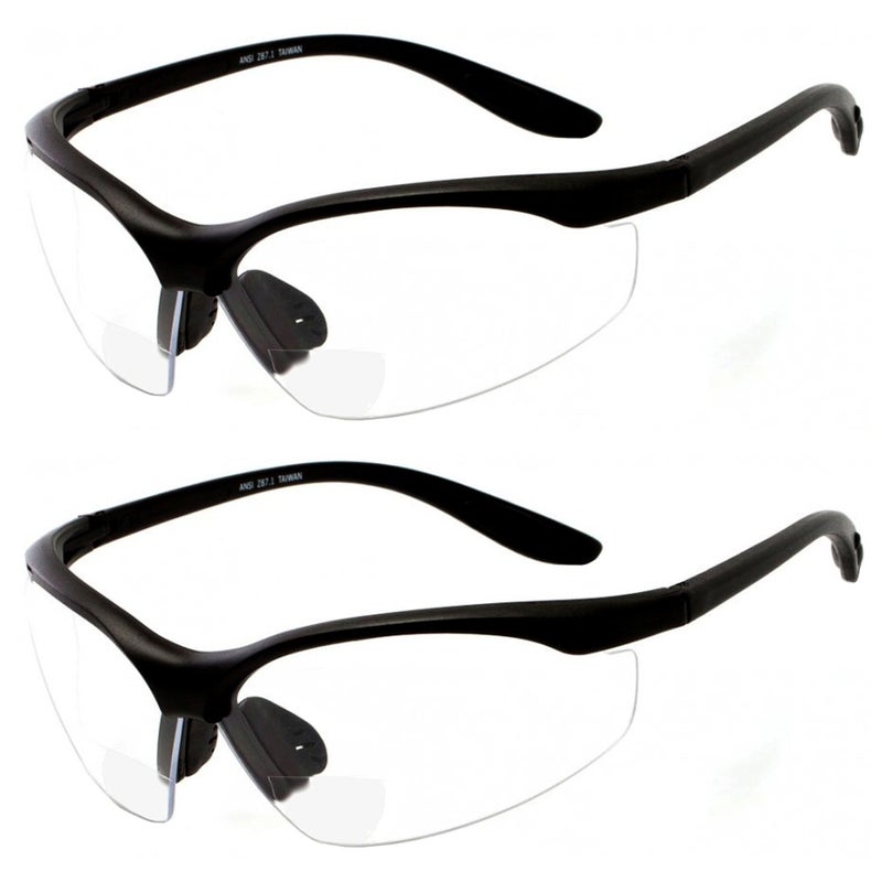grinderPUNCH ANSI Z87 Bifocal Safety Reading Glasses Impact Resistant Magnifying Readers w/Diopter Bifocal Magnifying Glass +1.5 - Image 5