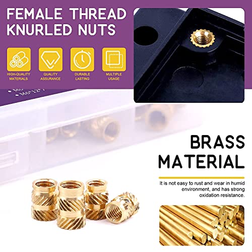 3DINNOVATIONS Brass Nuts Inserts Embedment Nut M3 M4 M5 Thread Brass Knurled Nuts Threaded Heat Set for 3D Printed Parts Moulded Parts 3D Printer and More Projects (10pcs Each-Set of 30pcs) - Image 5