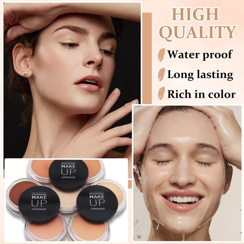 QIUFSSE Under Eye Concealer for Dark Circles Color Corrector Pro Full Coverage Concealer de oieras Long-lasting Cover up Makeup - 01 IVORY WHITE - Image 4