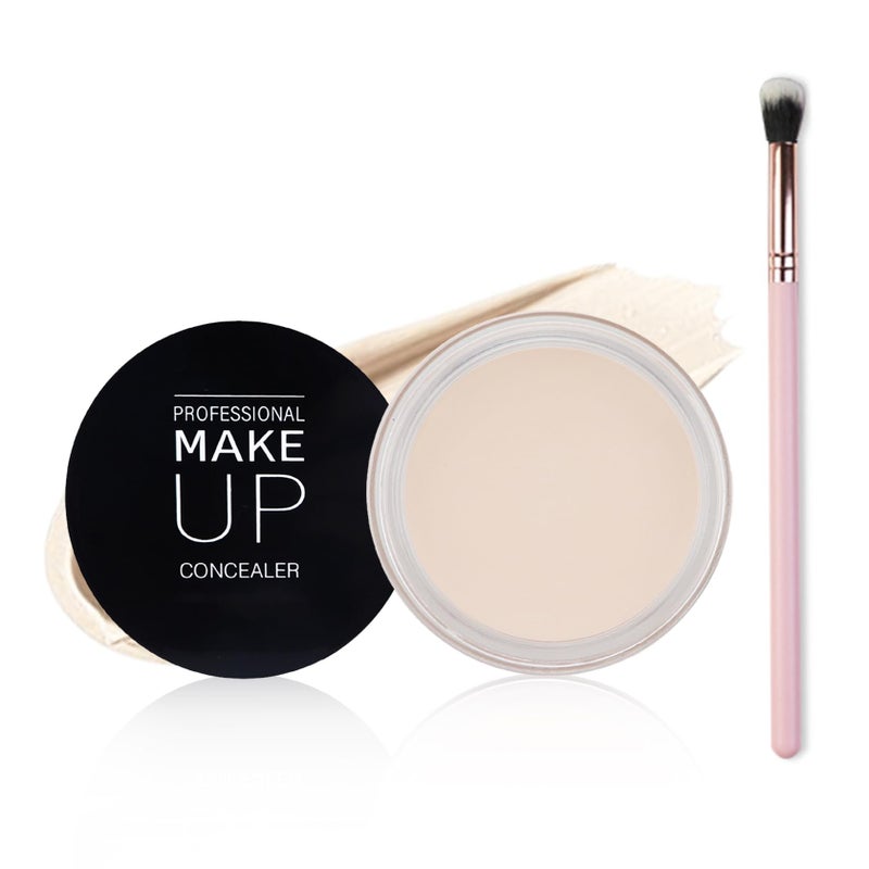 QIUFSSE Under Eye Concealer for Dark Circles Color Corrector Pro Full Coverage Concealer de oieras Long-lasting Cover up Makeup - 01 IVORY WHITE - Image 1