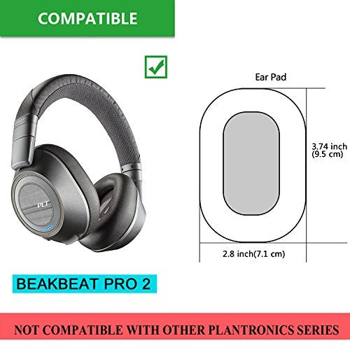 Jarmor BackBeat Pro 2 Earpads, JARMOR Replacement Protein Leather & Memory Foam Ear Cushion Pad Cover for Plantronics BackBeat Pro 2.0 Wireless Noise Cancelling Headphones (Brown) - Image 2