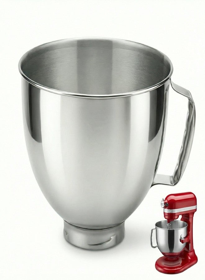 Replizo 5QT Stainless Steel Mixer Bowl Replacment, Compatible with KitchenAid Tilt-Head Stand Mixers, Artisan&Classic Series 4.5-5QT K45 KSM70 KSM150 - Image 1