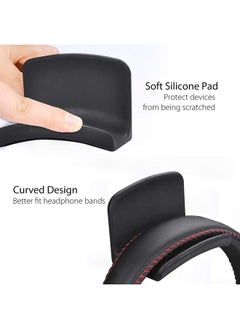 SIKENAI 2 PACK Headphone Stand Headset Holder, Adhesive Gaming Earphones Hanger, Universal Desk Wall Mount Hook for All Headphone/Controller  - Image 2