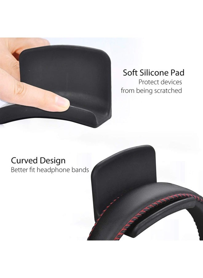 SIKENAI 2 PACK Headphone Stand Headset Holder, Adhesive Gaming Earphones Hanger, Universal Desk Wall Mount Hook for All Headphone/Controller  - Image 2