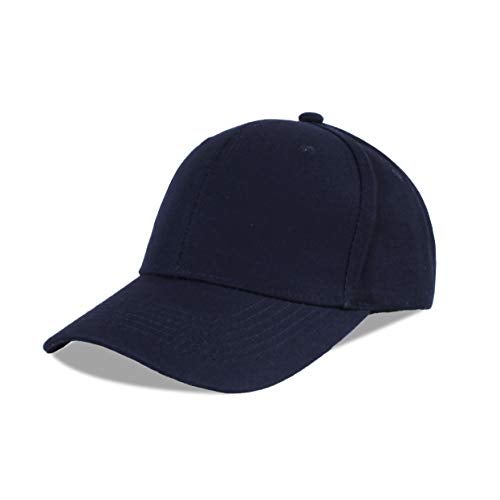 LANGZHEN Baseball Dad Cap 100% Cotton Fits Men Women Classic Adjustable Plain Hat(Structured-Navy) - Image 1