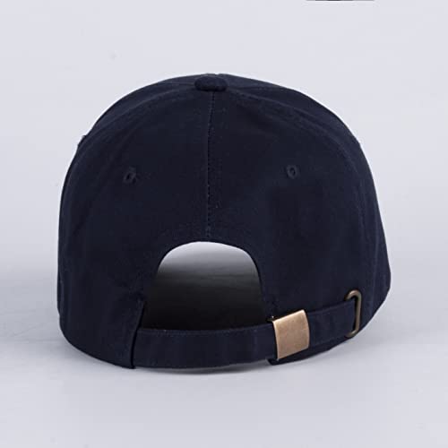 LANGZHEN Baseball Dad Cap 100% Cotton Fits Men Women Classic Adjustable Plain Hat(Structured-Navy) - Image 3