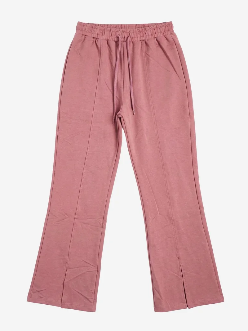 My Fashion Lilac Purple MY FASHION High-Waist Wide-Leg Knit Joggers for Women | Best Price UAE