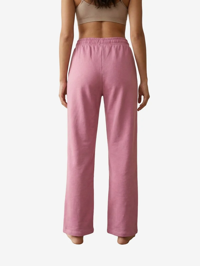 My Fashion Lilac Purple MY FASHION High-Waist Wide-Leg Knit Joggers for Women | Best Price UAE