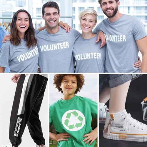 HOMSUN Heat Transfer Vinyl Rolls, 2 Rolls Black and White HTV Iron on Vinyl for Shirts, Compatible with Cricut, Cameo, Heat Press Machines, Sublimation - Image 4