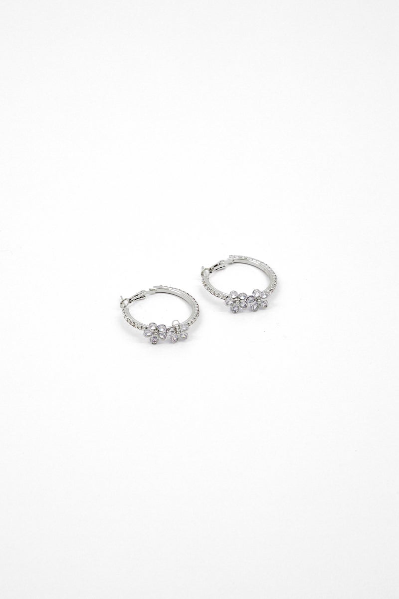 Caracol Women Stainless Steel Hoop Earrings, Silver  - Image 2