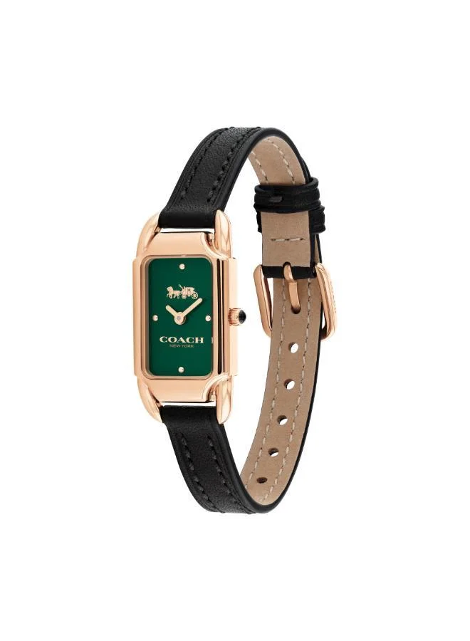 COACH Cadie Leather Strap Analog Watch