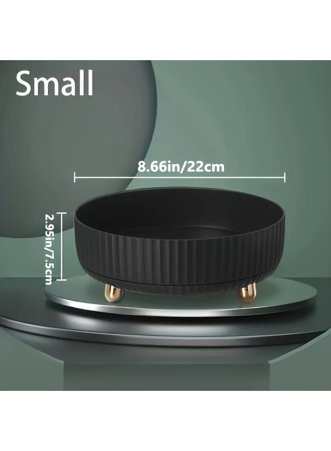 منظم مكياج وعطور دوار أبيض صينية تخزين طاولة زينة كبيرة السعة - Image 4