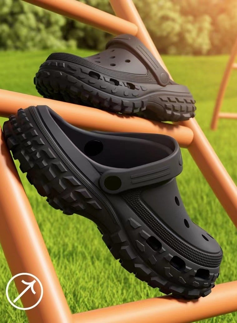 slippers Sandals Adult Shoes Slippers Outside Home Fashionable men's and women's sandals, non slip soles, thick soles, beach breathable perforated shoes, slippers, breathable slippers, sandals, men's and women's indoor and outdoor flat slippers  - Image 1