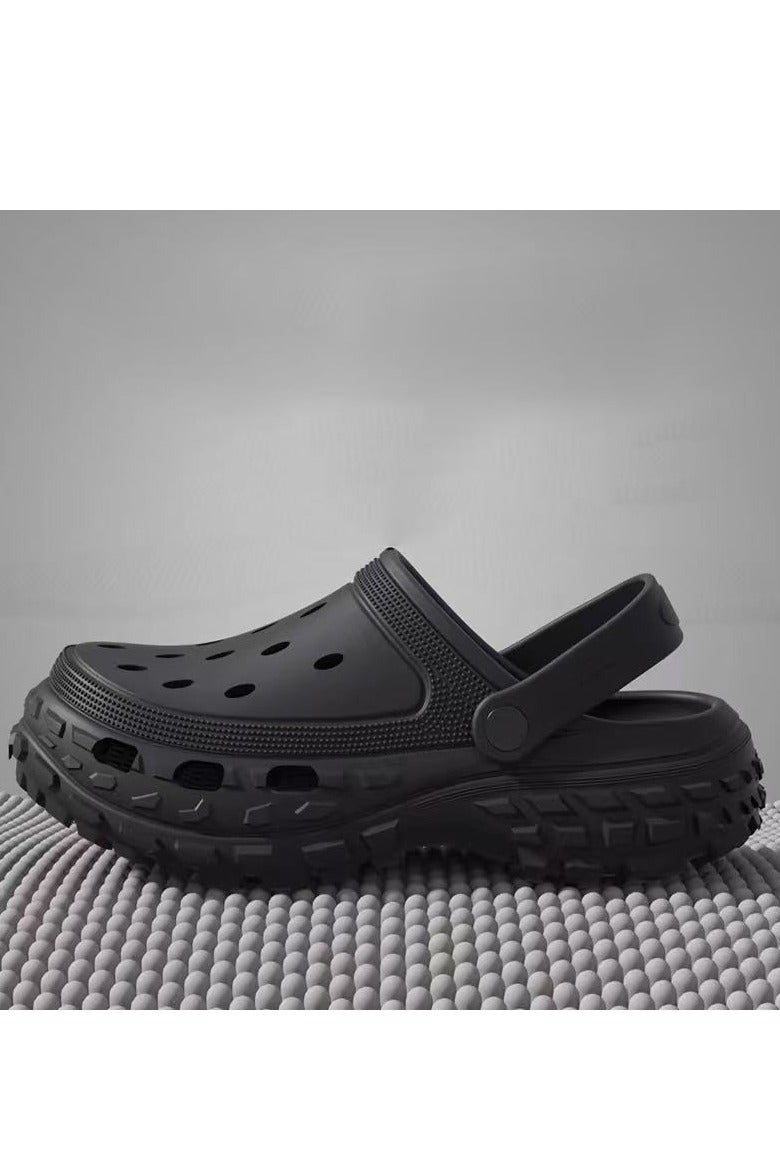 slippers Sandals Adult Shoes Slippers Outside Home Fashionable men's and women's sandals, non slip soles, thick soles, beach breathable perforated shoes, slippers, breathable slippers, sandals, men's and women's indoor and outdoor flat slippers  - Image 2