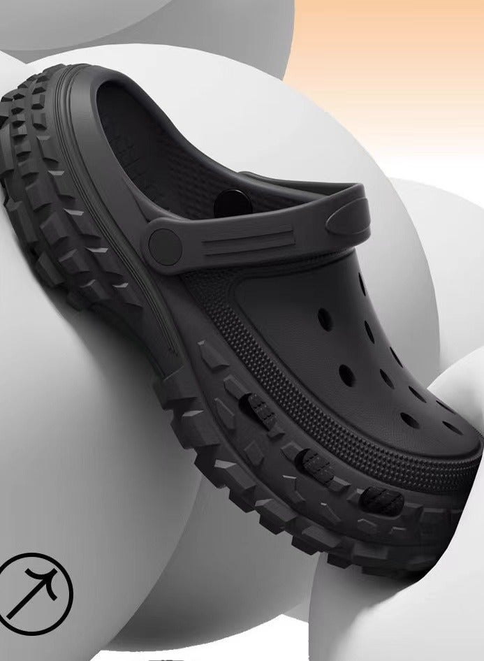slippers Sandals Adult Shoes Slippers Outside Home Fashionable men's and women's sandals, non slip soles, thick soles, beach breathable perforated shoes, slippers, breathable slippers, sandals, men's and women's indoor and outdoor flat slippers  - Image 3