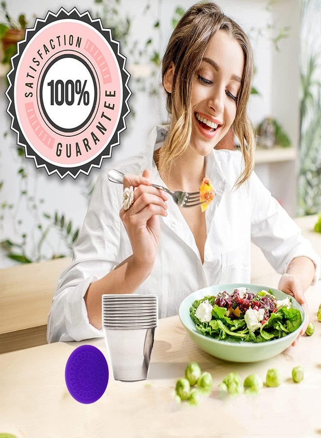 Joyeee 6-Piece Spice Cups with Silicone Lids, 70ml 2.4 oz Airtight & Leak-Proof Portable Stainless Steel Condiment Pot Ideal for Outdoor BBQ, Party Serving, Camping Sauce Carrying, Easy to Carry - Image 5