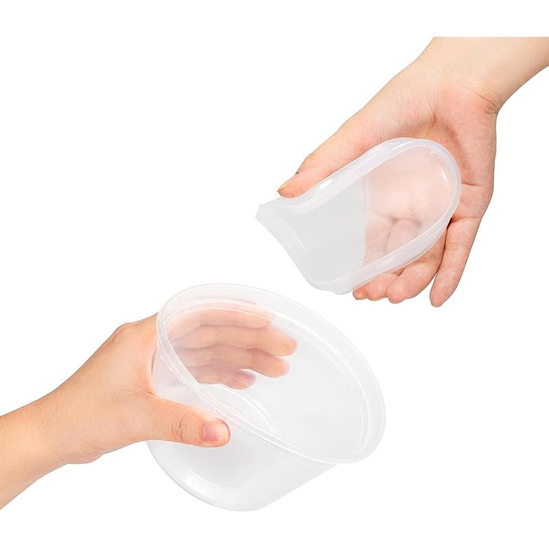 تاشي بوكس TashiBox 50 Sets 16 Oz Plastic Deli Containers with Lids - Food Storage Containers with Lids - Clear Airtight Meal Prep Containers, BPA Free, Stackable, Leakproof, Microwave and Freezer Safe - Image 2