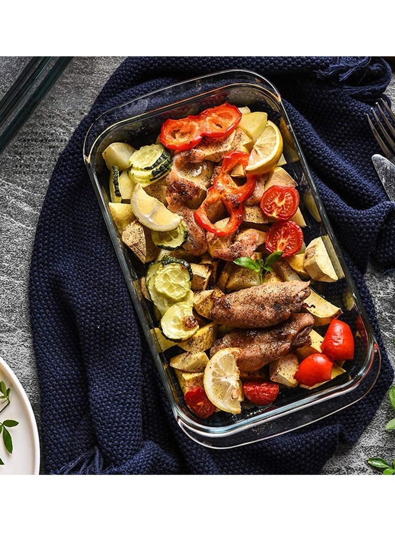 3Diamonds Glass Baking Dish 2L (Large Size) for Cooking, Baking and Roasting, Casserole Dish, Baking Tray is 100% Borosilicate Glass, BPA Free, Microwave and Dishwasher Safe Loaf Tray, Oven Tray  - Image 4