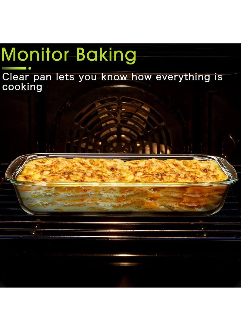 3Diamonds Glass Baking Dish 2L (Large Size) for Cooking, Baking and Roasting, Casserole Dish, Baking Tray is 100% Borosilicate Glass, BPA Free, Microwave and Dishwasher Safe Loaf Tray, Oven Tray  - Image 3