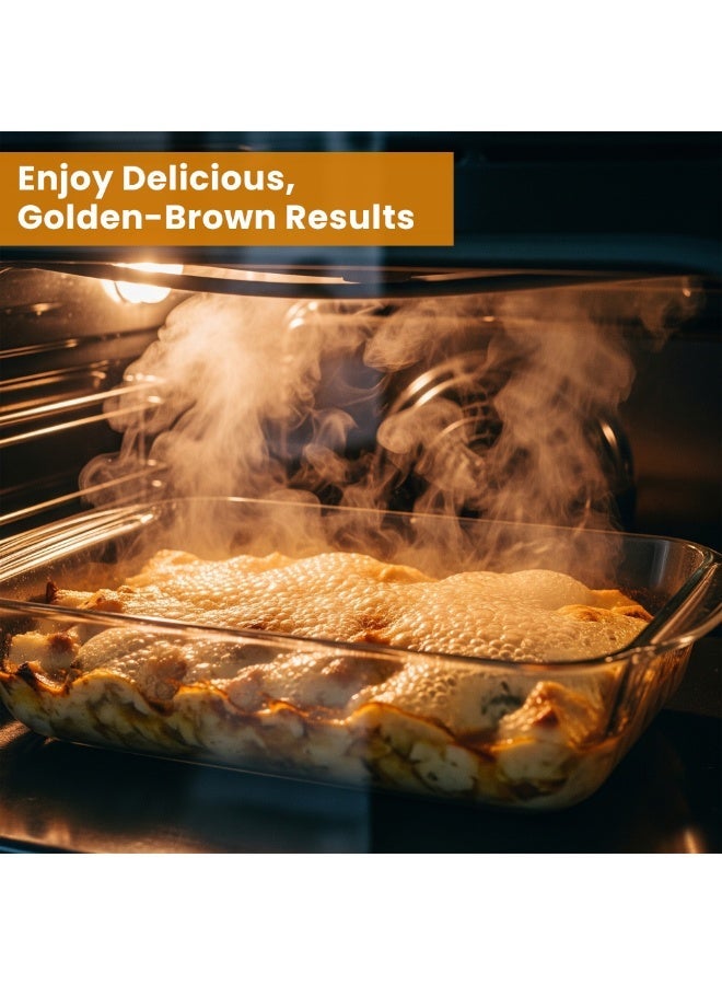 3Diamonds Glass Baking Dish 2L (Large Size) for Cooking, Baking and Roasting, Casserole Dish, Baking Tray is 100% Borosilicate Glass, BPA Free, Microwave and Dishwasher Safe Loaf Tray, Oven Tray - Image 3