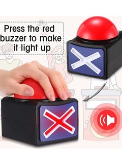 XiuWoo 4 Pcs Party Game Buzzer Toy Quiz Answer Buzzers With Light and Alarm Sound For Party Contest Prop Kids Adult Classroom Family Reunion Trip Gift  - Image 5