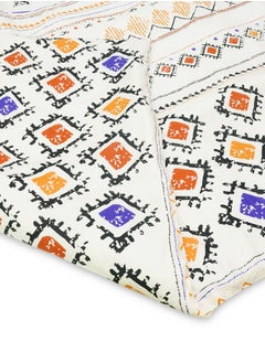 Home-Tex Design King Size 100% Cotton 6 Piece Bed Set with reversible Duvet cover - 1 Printed Flat Sheet 240x260 cm 1 Printed Duvet Cover 240x200 cm 4 Pillows 50x80 cm Design Cleta  - Image 5