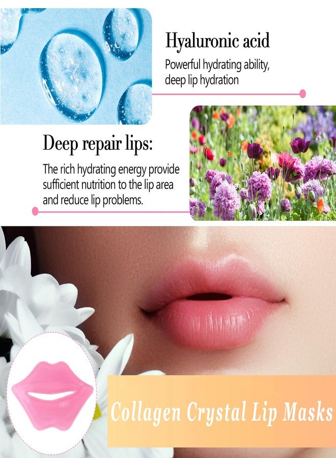 Extrapins 50PCS Collagen Crystal Lip Masks,Lip Mask Sheet,Anti-Aging & Anti-Wrinkle,Lip Gel Patches Pads for Dry Lip,Remove Dead Skin,Plump Your Lips(Pink) - Image 2