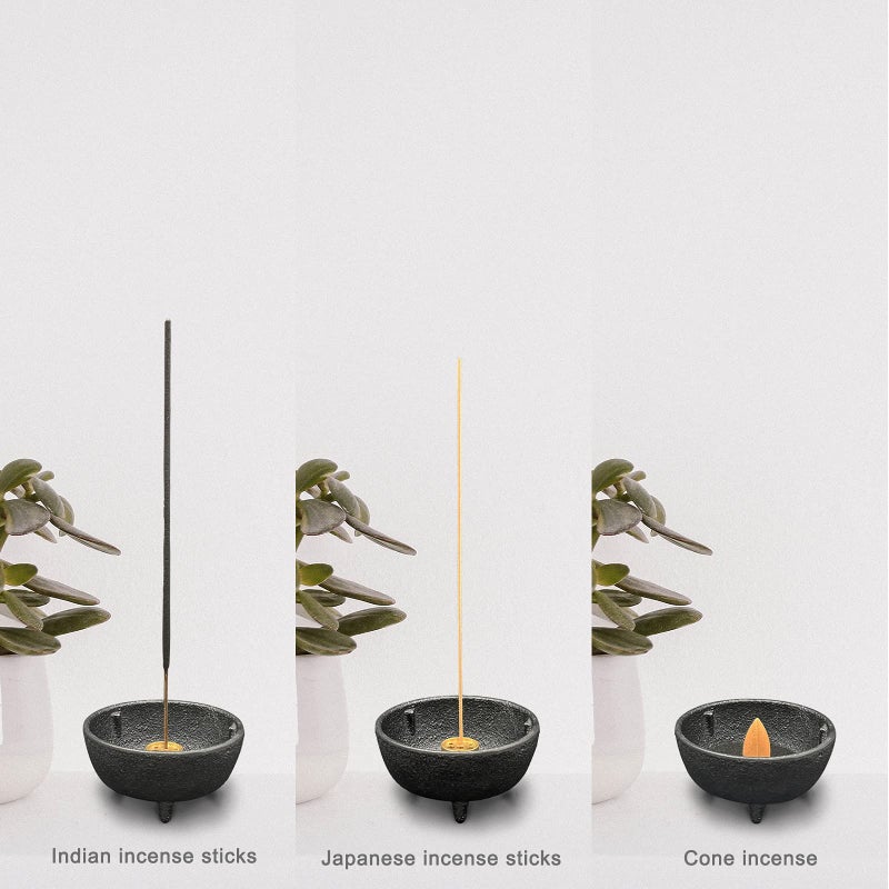 MENDUNER Cast Iron Incense Burner with Holder and Fireproof Cotton - Ideal for Sticks, Resin, Cone Incense and Rituals - Image 4