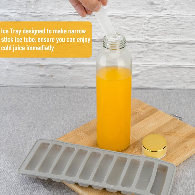 Zukro Glass Water Bottles with Gold Lids 18 oz, Reusable Clear Glass Juice Bottles Stainless Steel Airtight Cap for Juicing, 100% Leak Proof Juice Drinking Jar for Refrigerator, BPA Free, Set of 3 - Image 5