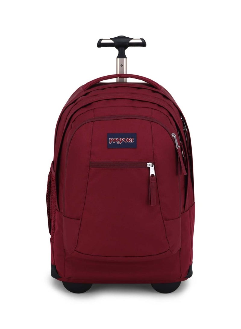 JANSPORT Driver 8 Trolley Backpack With Padded Shoulders, Water Bottle Pocket, 36L, 2.0kg,15Inch- Russet Red - Image 1