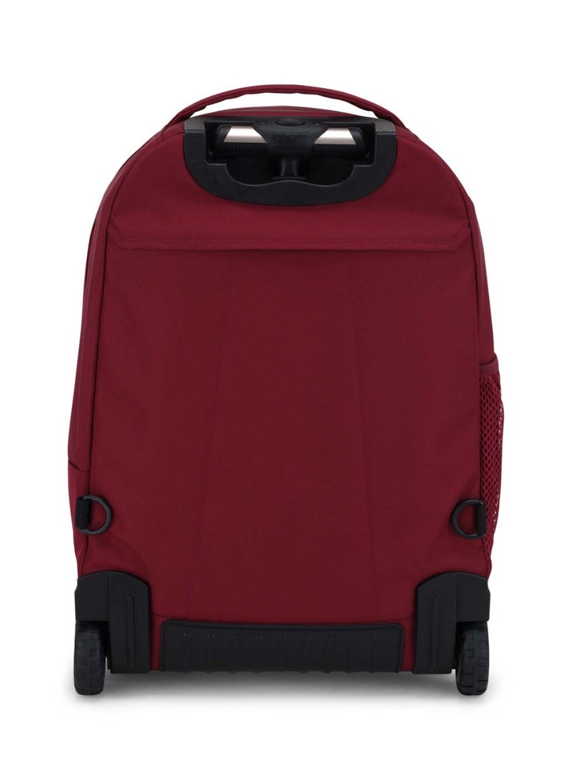 JANSPORT Driver 8 Trolley Backpack With Padded Shoulders, Water Bottle Pocket, 36L, 2.0kg,15Inch- Russet Red - Image 2