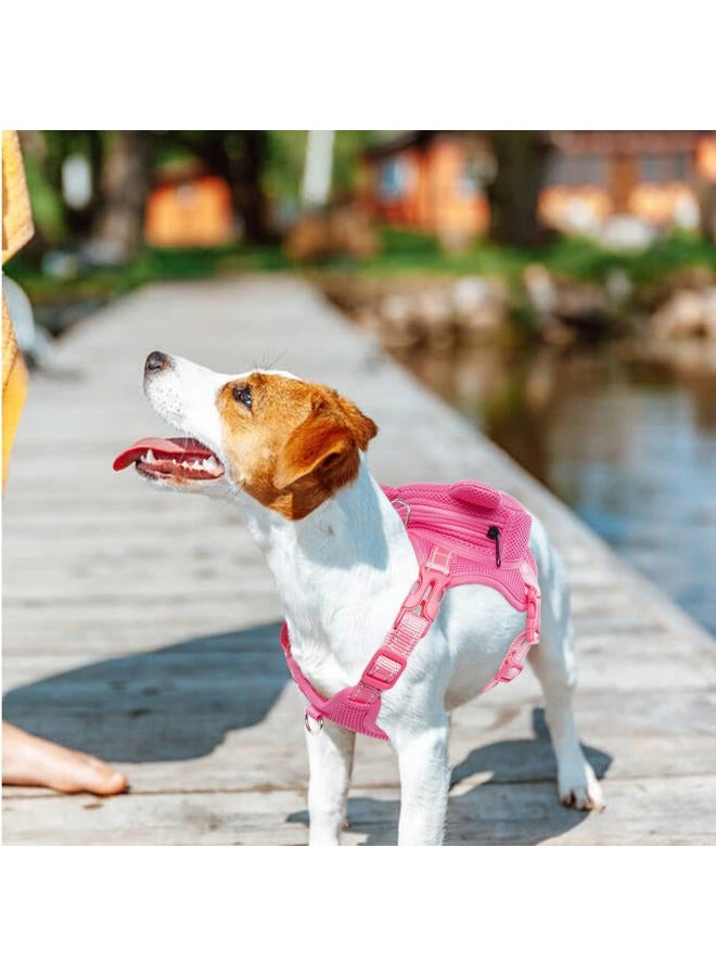 IDOMIK Dog Backpack Harness, No-Pull Dog Backpack with D-Ring for Small Medium Dogs, Cute Self Carrier Backpack for Dogs to Wear, Adjustable Dog Harness Backpack for Traveling Camping Hiking,Pig,L  - Image 5