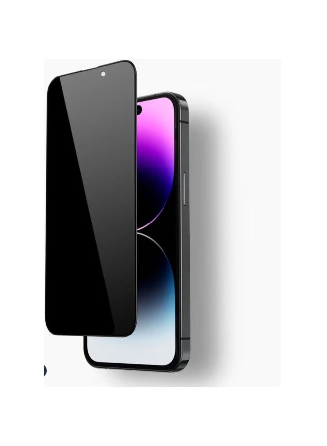 ACLIX Full Coverage ESD High Quality Privacy Glass Protection Screen Designed For iPhone 15 pro max (Black) - Image 1