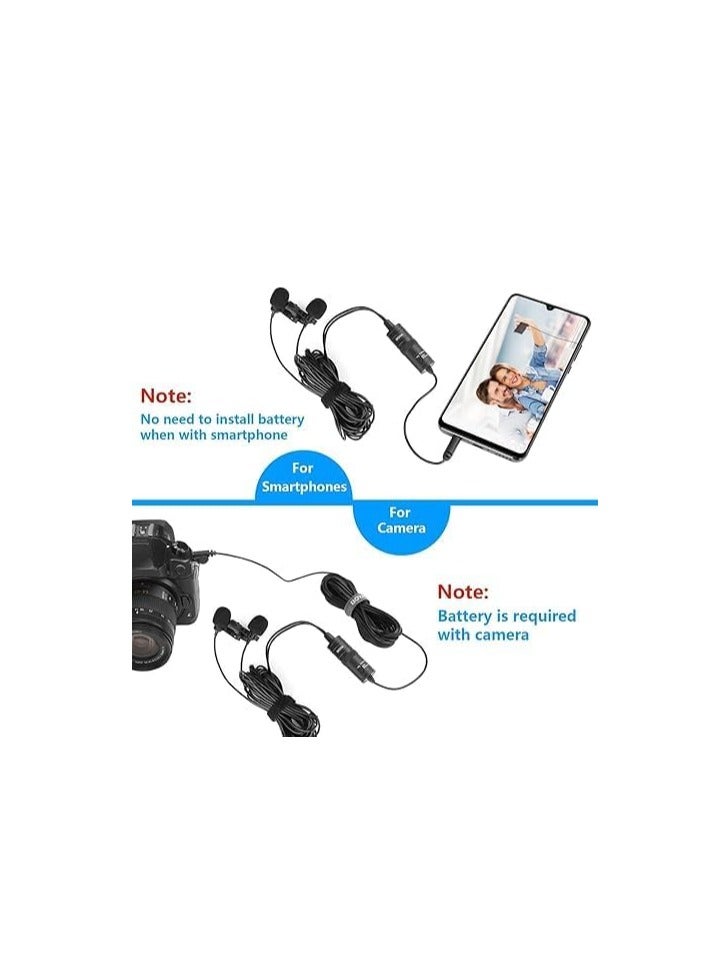 BOYA BY-M1DM Dual Microphone, Dual Head Capacitor Audio Recorder for iPhone Android DSL LR Canon Nikon Camera, Extra, Black - Image 5