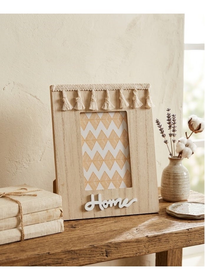 Wooden Photo Frame Decorated with the Word "Home" - Image 2