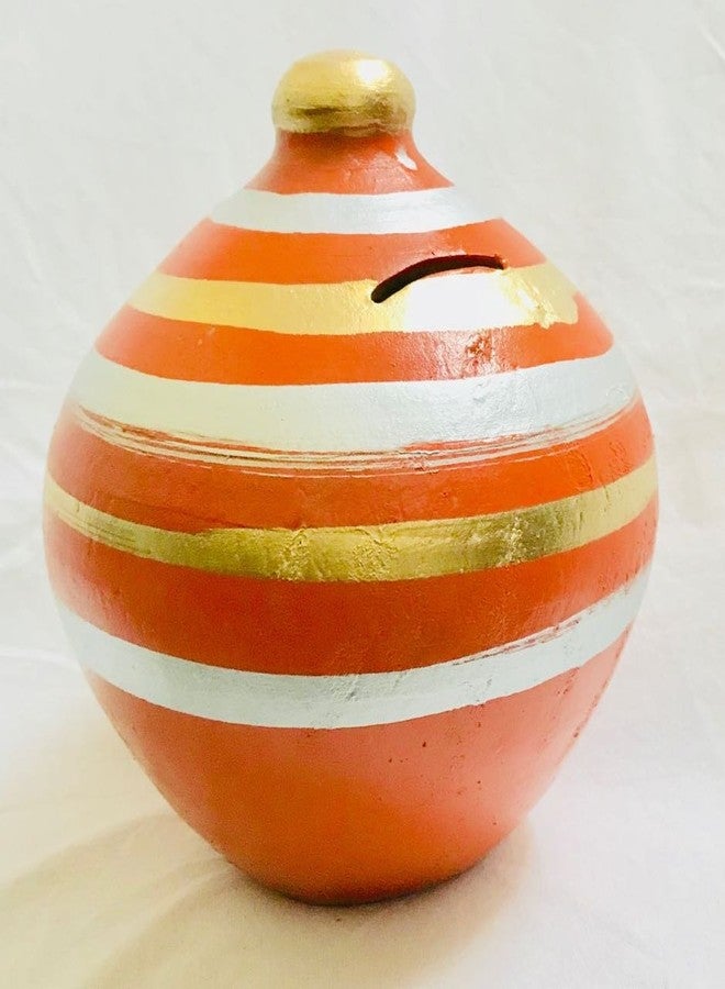 R.V. Crafts mitti Cool Brown gullak (Colour May Very) - Image 2