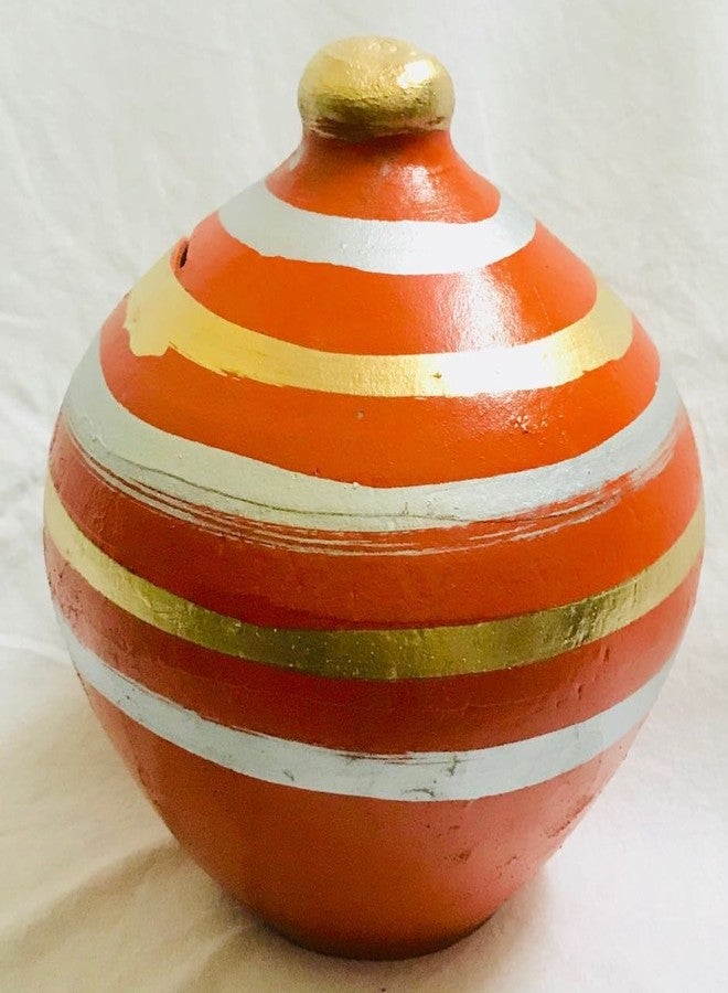 R.V. Crafts mitti Cool Brown gullak (Colour May Very) - Image 4