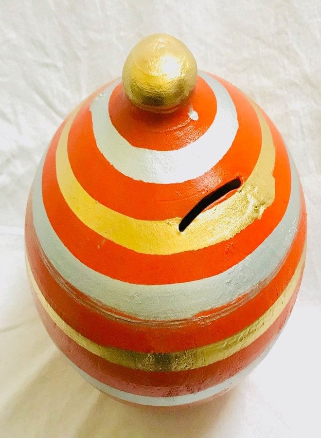 R.V. Crafts mitti Cool Brown gullak (Colour May Very) - Image 3