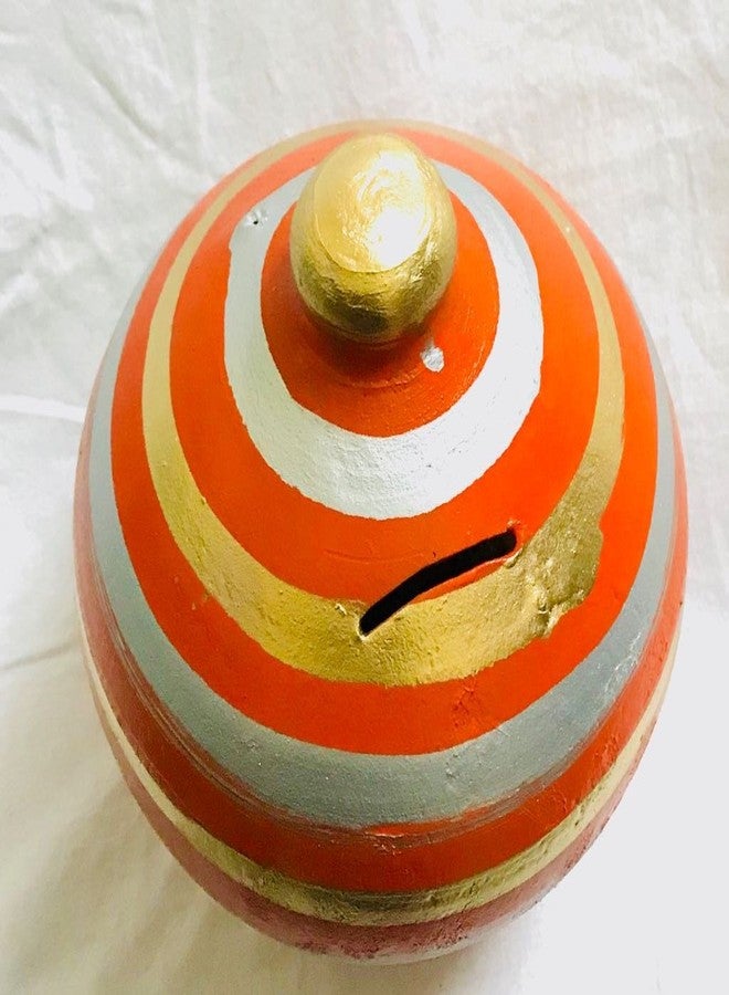 R.V. Crafts mitti Cool Brown gullak (Colour May Very) - Image 5