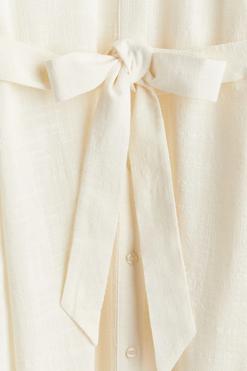 اتش اند ام فستان فضفاض بحزام خصر