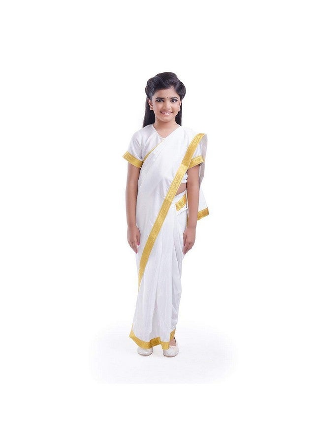 Fancydresswale FancyDressWale Girls costume, Read to wear Pre-stitched Saree (9-11 YRS) - Image 1