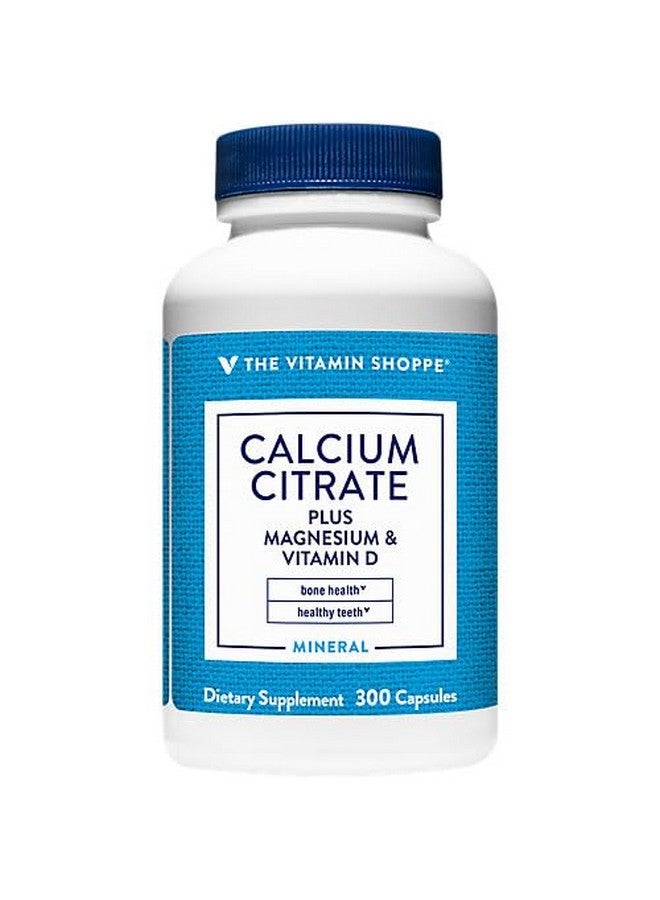 The Vitamin Shoppe Calcium Citrate+Magnesium&Vitamin D,Multi-Mineral Bone Health Supplement,Vitamin D Aids Absorption, Calcium 999mg, Magnesium 567mg, Vitamin D 612IU per Daily dose (300 Capsules) - Image 2